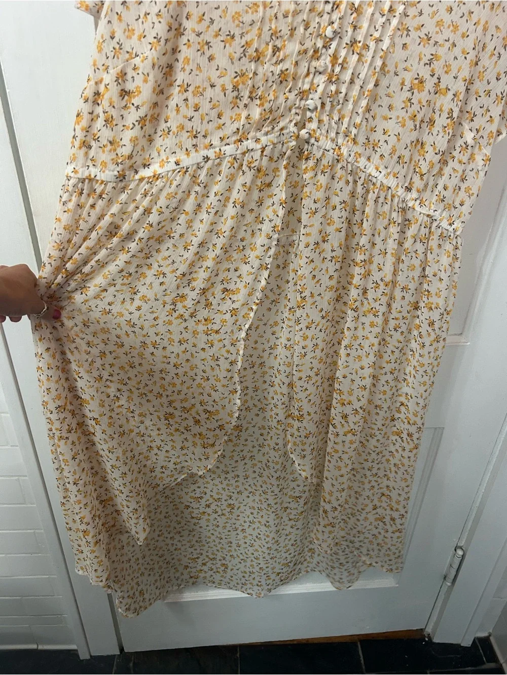 torrid Cream cover with Yellow Floral Print